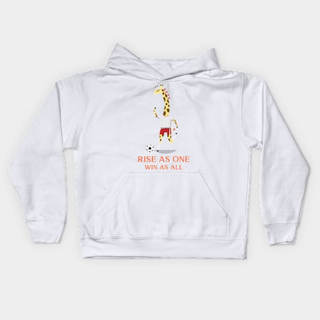 RISE AS WIN AND WIN AS ALL Kids Hoodie by Football stars